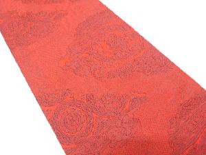 花更紗模様織り出し　名古屋帯